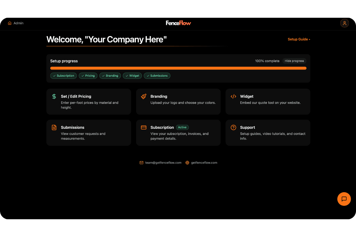 Dashboard desktop screenshot