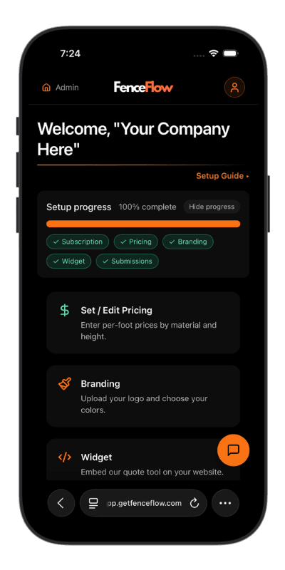 Dashboard mobile screenshot